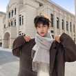 Khăn quàng len hai mặt nam nữ, khăn cashmere thu đông - ảnh 5