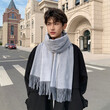 Khăn quàng len hai mặt nam nữ, khăn cashmere thu đông - ảnh 6