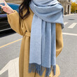 Khăn quàng len hai mặt nam nữ, khăn cashmere thu đông - ảnh 7