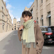 Khăn quàng len hai mặt nam nữ, khăn cashmere thu đông - ảnh 8