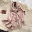 Khăn quàng cổ giả cashmere mềm mại nữ thu đông kiểu Hàn, giữ... - ảnh 13