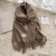 Khăn quàng cổ giả cashmere mềm mại nữ thu đông kiểu Hàn, giữ... - ảnh 15