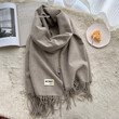 Khăn quàng cổ giả cashmere mềm mại nữ thu đông kiểu Hàn, giữ... - ảnh 16