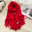 Khăn quàng cổ giả cashmere mềm mại nữ thu đông kiểu Hàn, giữ... - ảnh 21