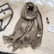 Khăn quàng cổ giả cashmere mềm mại nữ thu đông kiểu Hàn, giữ... - ảnh 24