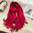 Khăn quàng cổ giả cashmere mềm mại nữ thu đông kiểu Hàn, giữ... - ảnh 27