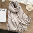 Khăn quàng cổ giả cashmere mềm mại nữ thu đông kiểu Hàn, giữ... - ảnh 3