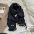 Khăn quàng cổ giả cashmere mềm mại nữ thu đông kiểu Hàn, giữ... - ảnh 30