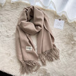 Khăn quàng cổ giả cashmere mềm mại nữ thu đông kiểu Hàn, giữ... - ảnh 4