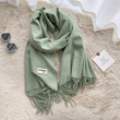 Khăn quàng cổ giả cashmere mềm mại nữ thu đông kiểu Hàn, giữ... - ảnh 5