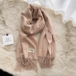 Khăn quàng cổ giả cashmere mềm mại nữ thu đông kiểu Hàn, giữ... - ảnh 7