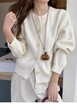 Áo cardigan len dệt kim nữ có túi, mềm mại, mặc xuân thu đông - ảnh 2