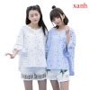 Áo thêu họa tiết những nhành hoa