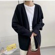 Áo len cardigan dệt kim mềm mại cho nữ cổ chữ V
