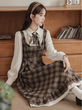 Váy Lolita dài tay phong cách Mori cổ điển mặc thu đông