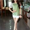 Áo thêu gia đình ba chú chim cú đậu trên cành cây