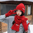Bộ 3 món mũ, găng tay và khăn quàng cổ cho nữ giữ ấm, chống lạnh mùa đông