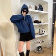 Áo khoác len cardigan nữ thiết kế có mũ khóa kéo