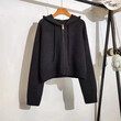 Áo khoác len cardigan nữ thiết kế có mũ khóa kéo