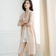 Áo khoác cardigan nữ dáng dài, chất liệu len tơ.