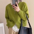 Áo len cardigan nữ khóa kéo màu trơn