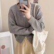 Áo len cardigan nữ khóa kéo màu trơn