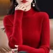Áo len nữ cổ cao tay dài
