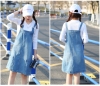Váy yếm denim phong cách đơn giản