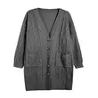 Áo khoác len nữ cardigan cổ chữ V màu trơn