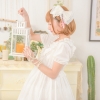 Váy Lolita trắng phối ren