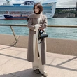 Áo khoác dạ cashmere nữ dáng dài thu đông, phong cách sang trọng