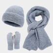Bộ 3 món khăn choàng, mũ và găng tay nam nữ dày dặn giữ ấm mùa đông