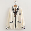 Áo cardigan cổ chữ V nữ chất liệu dệt kim mùa thu đông