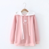 Áo hoodie thêu hình dấu chân chó