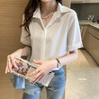 Áo sơ mi voan ngắn tay thời trang nữ