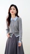 Áo len cardigan nữ ngắn xoắn sọc