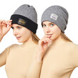 Mũ len unisex nam nữ, đội được 2 mặt mùa đông dày dặn, phối màu, giữ ấm, che tai