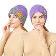 Mũ len unisex nam nữ, đội được 2 mặt mùa đông dày dặn, phối màu, giữ ấm, che tai
