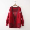 Áo khoác len cardigan chấm bi lớn