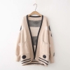 Áo khoác len cardigan chấm bi lớn