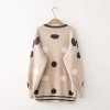 Áo khoác len cardigan chấm bi lớn