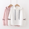 Áo hoodie dây sọc caro tay áo cắt xéo