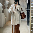 Áo khoác cardigan len nữ dáng trung dài retro,đơn giản, thanh lịch phong cách “lười biếng” trẻ trung
