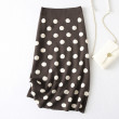 Chân váy len chấm bi dệt kim
