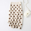 Chân váy len chấm bi dệt kim
