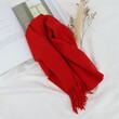 Khăn choàng len nam nữ lông cừu trơn màu cao cấp, mỏng nhẹ mùa xuân thu