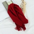 Khăn choàng len nam nữ lông cừu trơn màu cao cấp, mỏng nhẹ mùa xuân thu