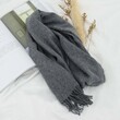 Khăn choàng len nam nữ lông cừu trơn màu cao cấp, mỏng nhẹ mùa xuân thu