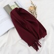 Khăn choàng len nam nữ lông cừu trơn màu cao cấp, mỏng nhẹ mùa xuân thu
