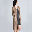 Áo khoác len cardigan dáng dài, mỏng nhẹ, chống nắng, vải len tơ